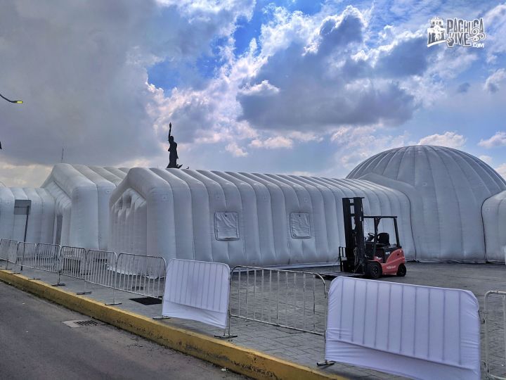 Así luce el hospital inflable instalado en Pachuca para enfrentar al coronavirus