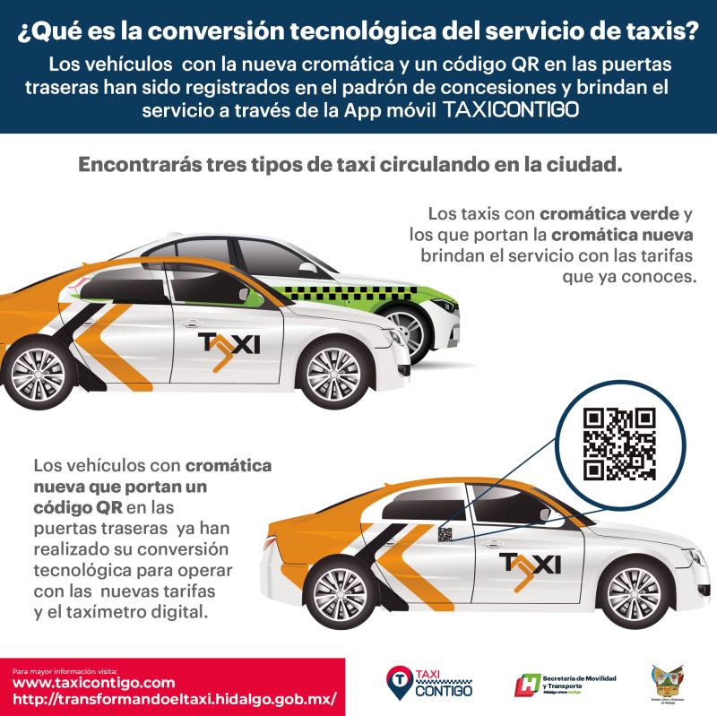 Conductores de Taxi Contigo en Pachuca deberán cobrar con app y taxímetro a partir de este miércoles