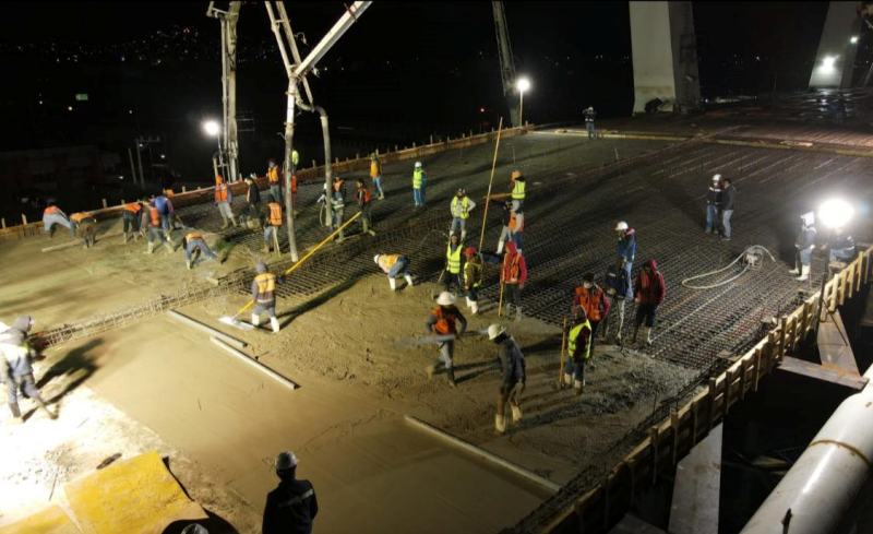 #Fotos: Avances del puente atirantado de Pachuca, continúa el colado de concreto