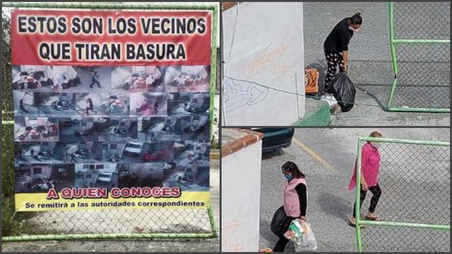 #Fotos: Exhiben a vecinos que tiran basura en la calle en colonia de Mineral de la Reforma