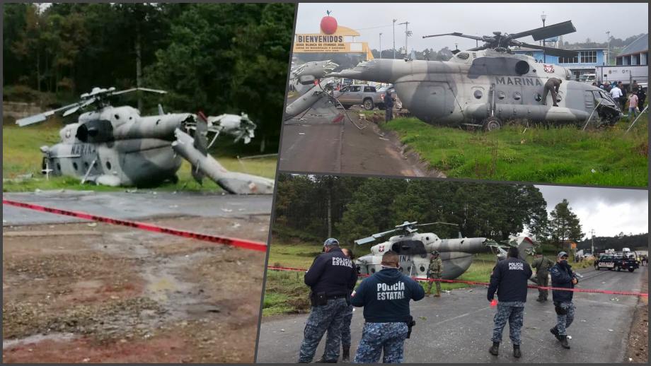 Se desploma helicóptero en Hidalgo, trasladaba al secretario de Gobierno de Veracruz