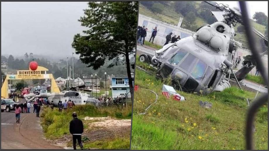 Se desploma helicóptero en Hidalgo, trasladaba al secretario de Gobierno de Veracruz