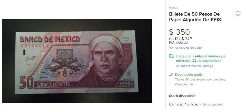 Billetes de $50 se venden hasta en $1000 por proceso de retiro; ¿tienes uno?