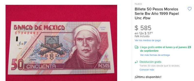 Billetes de $50 se venden hasta en $1000 por proceso de retiro; ¿tienes uno?