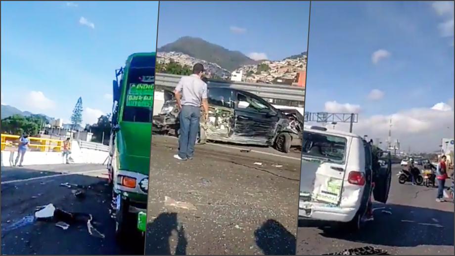 #Video: Tráiler se queda sin frenos y provoca carambola en la México-Pachuca