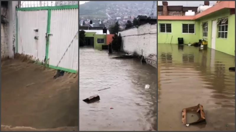 #Fotos: Bardas y árboles colapsados, autos dañados, socavones: las afectaciones en Pachuca por el clima