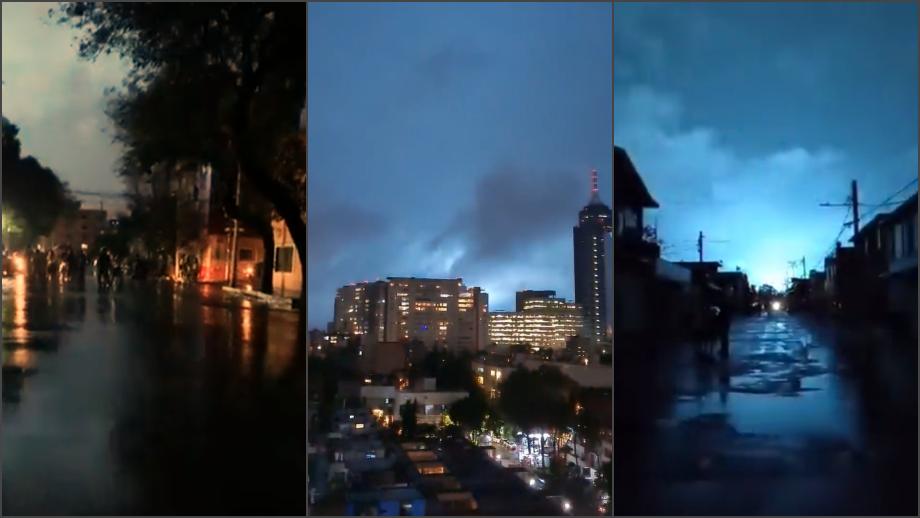 #Videos: Captan fenómeno de luces en el cielo durante sismo