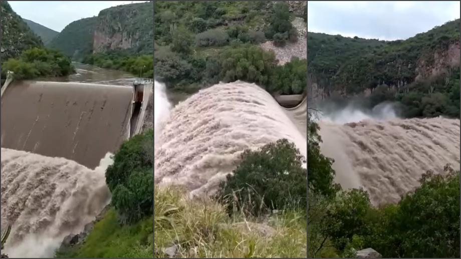 #Video: Captan río Tula y presa a máxima capacidad; hay riesgo de desbordamiento