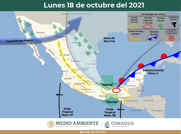 El cuarto frente frío de la temporada afecta a Hidalgo