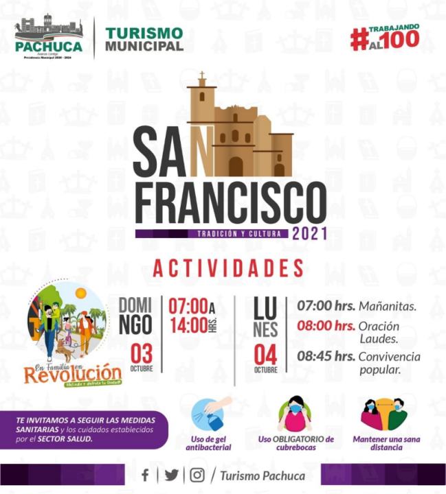 Crearán circuito peatonal en avenida Revolución por celebraciones de la Feria Tradicional San Francisco Pachuca 2021