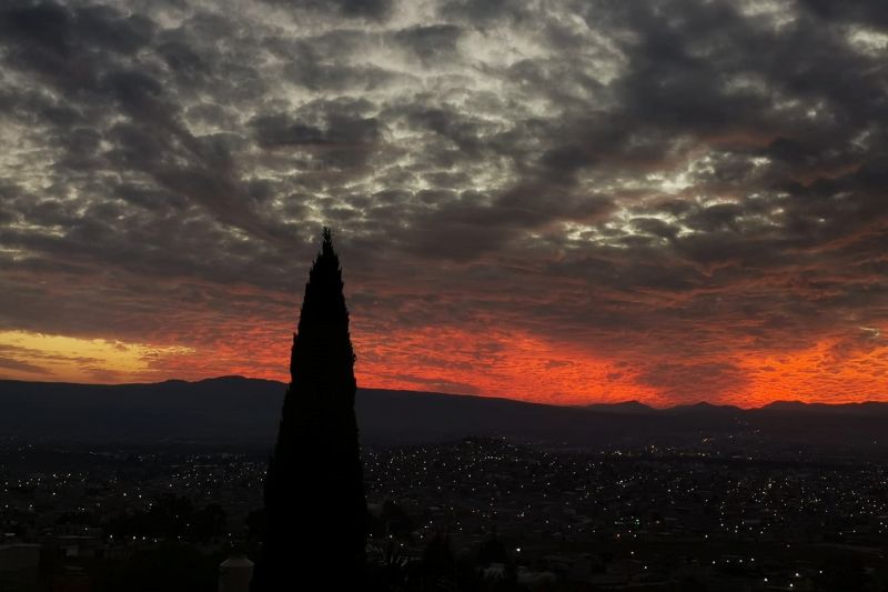 #Fotos: Así se vio el cielo en el atardecer en la zona metropolitana de Pachuca