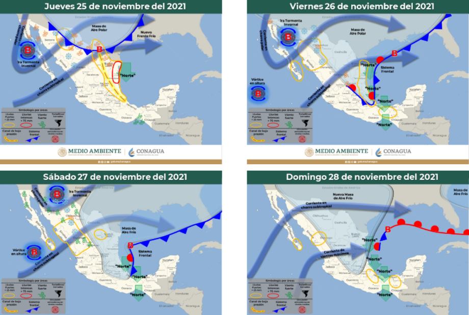 Llega la primera tormenta invernal y nuevo frente frío; habrá lluvias y hasta -5 grados en Hidalgo