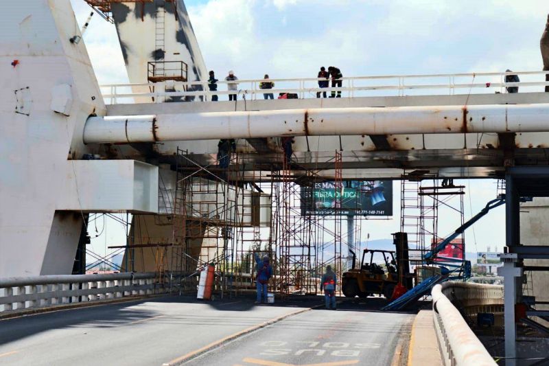 #Fotos: El puente atirantado de Pachuca, en su etapa final de construcción