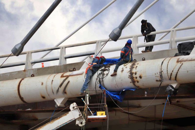 #Fotos: El puente atirantado de Pachuca, en su etapa final de construcción