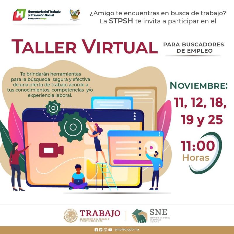 ¿Buscas empleo? Realizarán taller virtual para ayudarte a encontrar el trabajo ideal