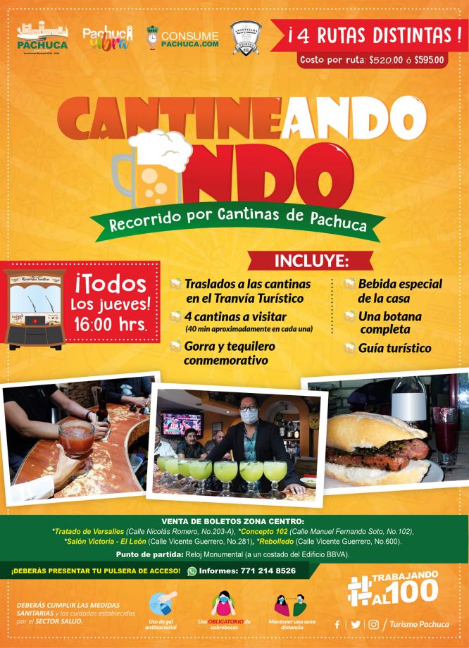 #CantineandoAndo: Lanzan recorrido turístico por cantinas tradicionales de Pachuca