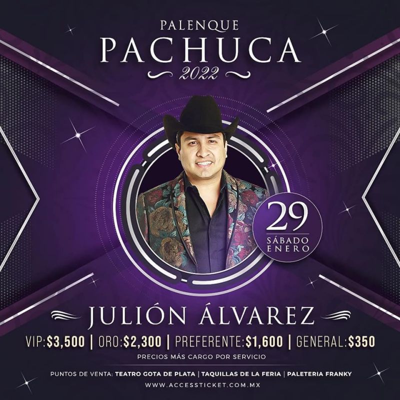 Alfredo Olivas y Julión Álvarez se presentarán en el palenque de Pachuca