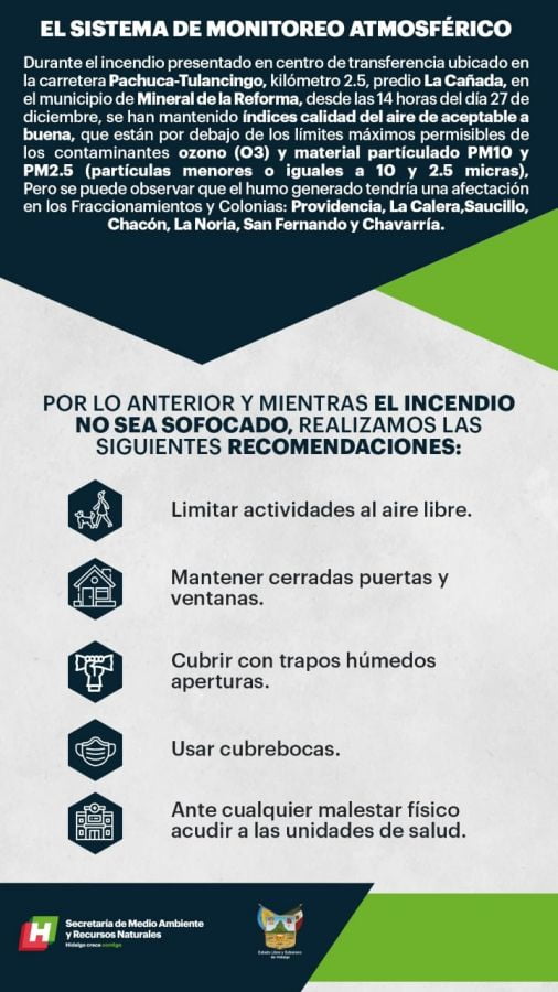 Emiten alerta para estas colonias de Mineral de la Reforma por nube contaminante