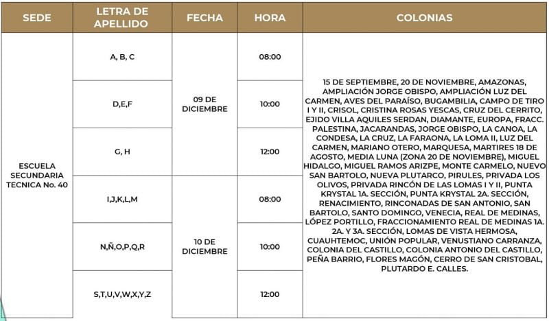 Sedes, días y horarios para aplicación de refuerzo a mayores de 60 años en Pachuca