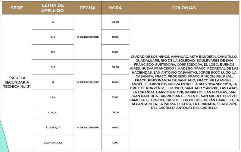 Sedes, días y horarios para aplicación de refuerzo a mayores de 60 años en Pachuca