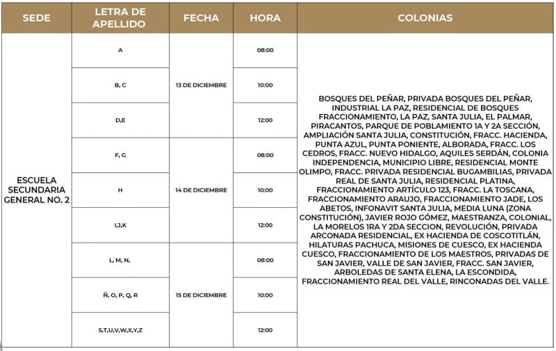 Sedes, días y horarios para aplicación de refuerzo a mayores de 60 años en Pachuca