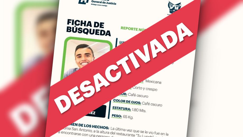 Localizan sin vida a Sebastián, joven desaparecido hace dos años en Pachuca