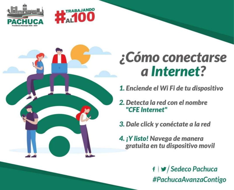 Instalan puntos de internet gratis en Pachuca; así te puedes conectar