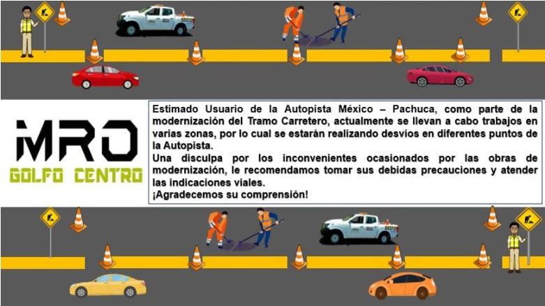 Continúa reducción de carriles en la México-Pachuca