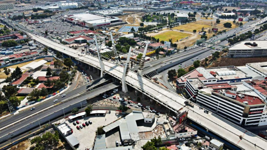 #FotosYVideo: Puente atirantado de Pachuca, con 98 % de avance