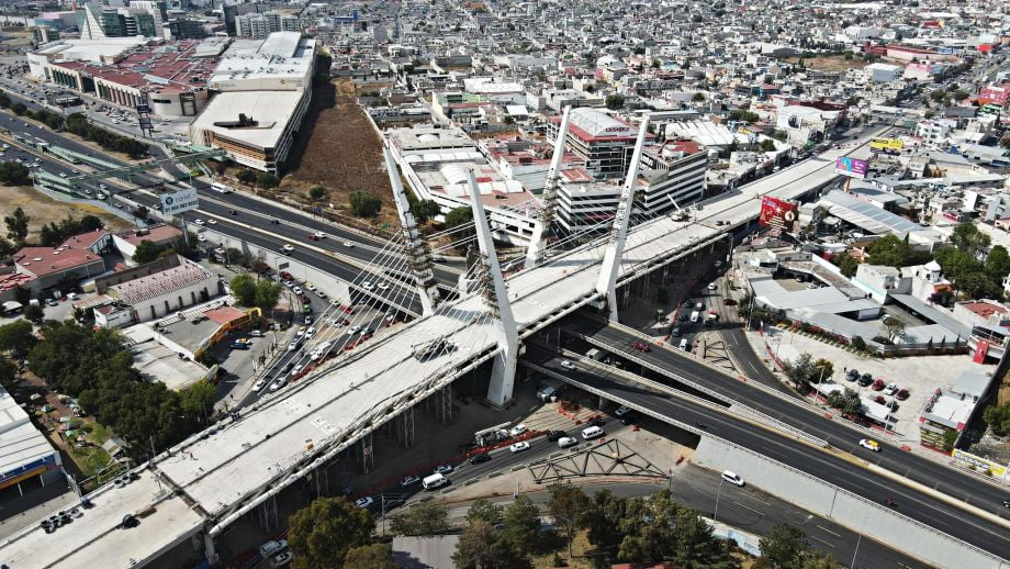 #FotosYVideo: Puente atirantado de Pachuca, con 98 % de avance