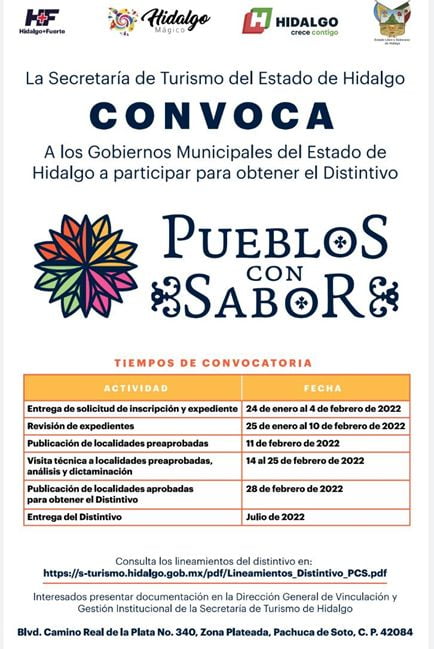 Habrá nuevos Pueblos con Sabor en Hidalgo