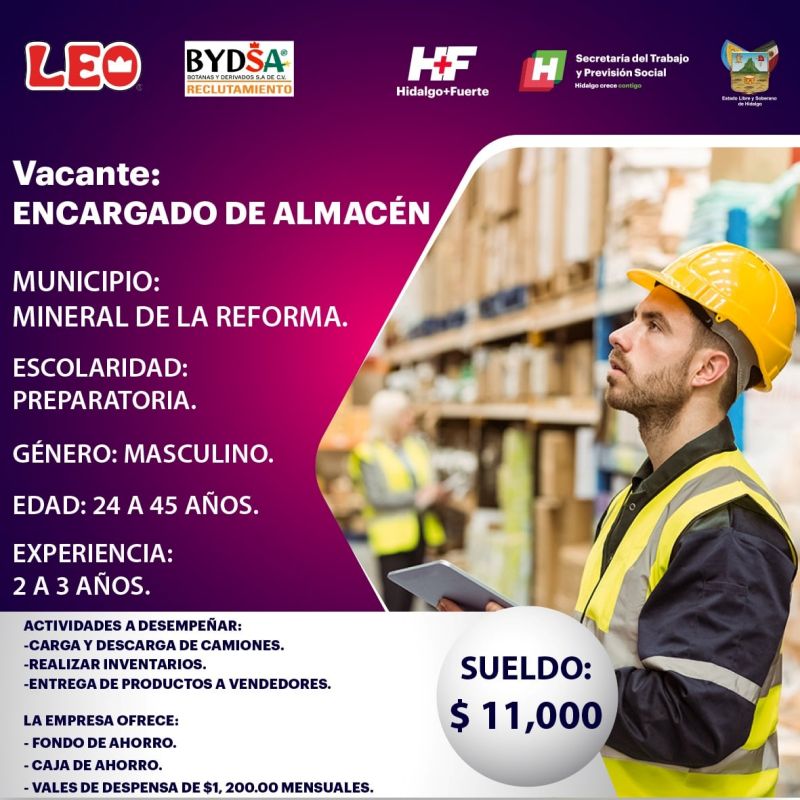 Empresa ofrecerá empleos en Pachuca con sueldos de hasta $11,000