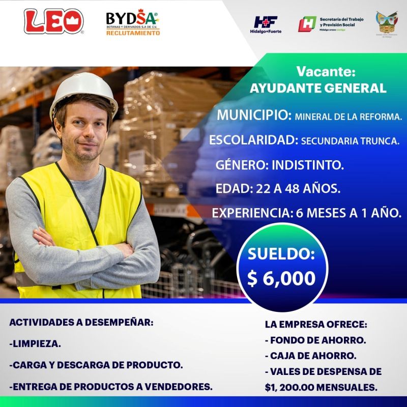 Empresa ofrecerá empleos en Pachuca con sueldos de hasta $11,000