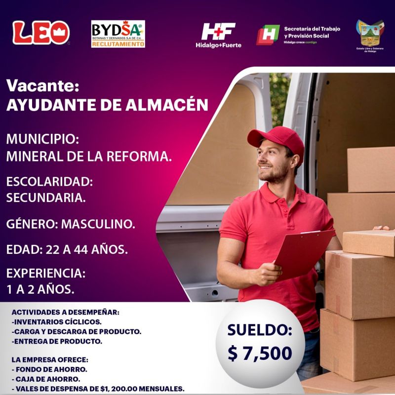 Empresa ofrecerá empleos en Pachuca con sueldos de hasta $11,000