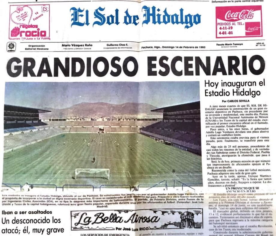 El estadio Hidalgo cumple 30 años; así lucía en su inauguración | FOTOS Y VIDEO