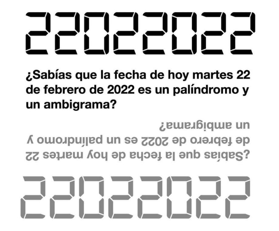 #Twosday | Hoy es día capicúa: 22022022, la fecha más curiosa de la década