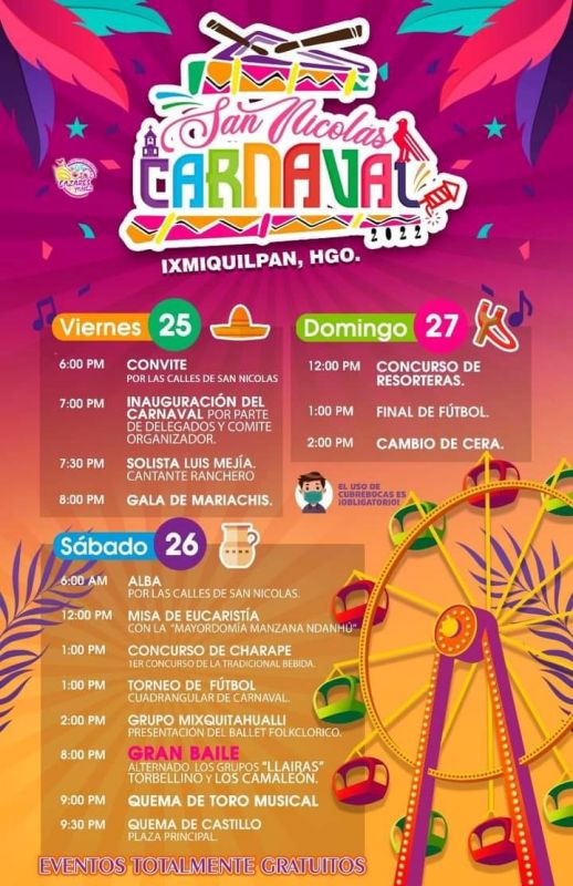 Este año sí hay fiesta: llegan los carnavales de Hidalgo