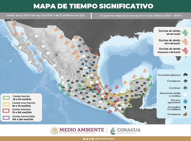 Se esperan días gélidos en Hidalgo y el centro del país, con heladas, lluvias y aguanieve