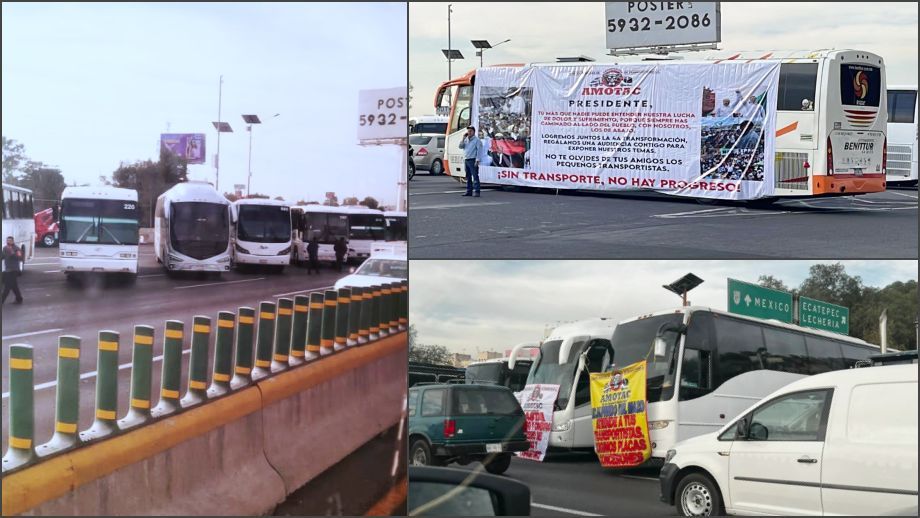 Transportistas bloquean la México-Pachuca; hay paro nacional