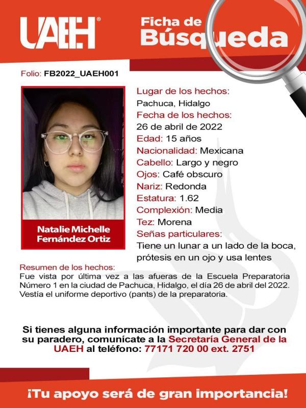 Desaparece estudiante afuera de Prepa 1 en Pachuca; activan búsqueda