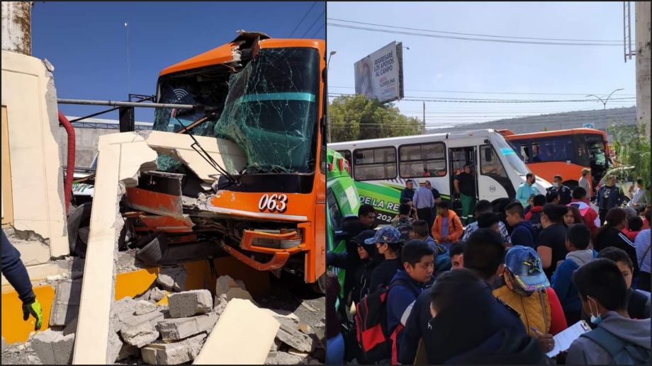 Autobús que trasladaba a niños termina incrustado en la Supervía Colosio