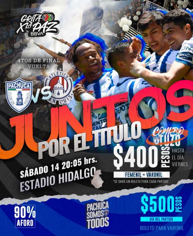 Boletos de liguilla para el Pachuca vs. San Luis: precios de preventa, combo y promo para Tuzocio