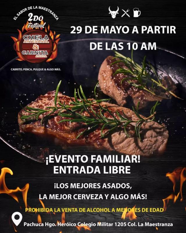 2do Festival de la Chela Artesanal y Carnita Asada, este finde en Pachuca