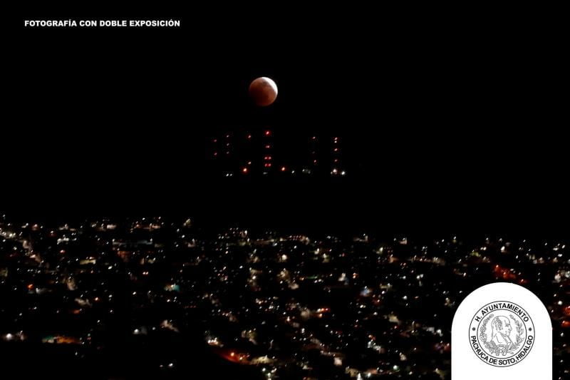 #Galería: Así se vio el eclipse de Luna de sangre en Pachuca