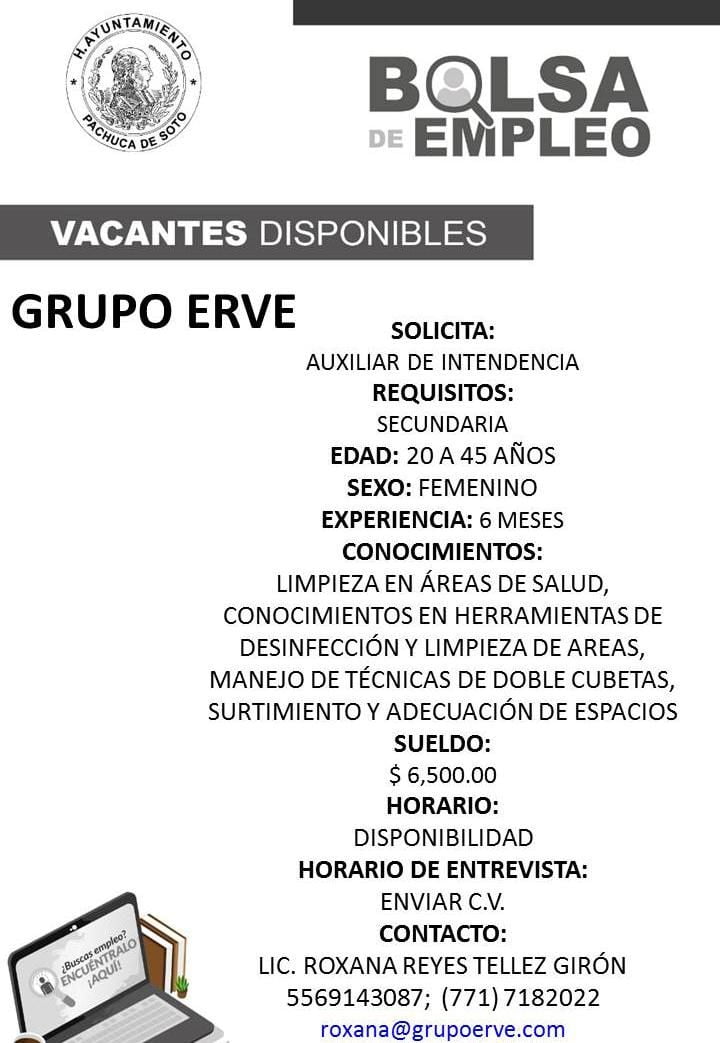 Ofrecen empleos en Pachuca con sueldos de hasta $12,000