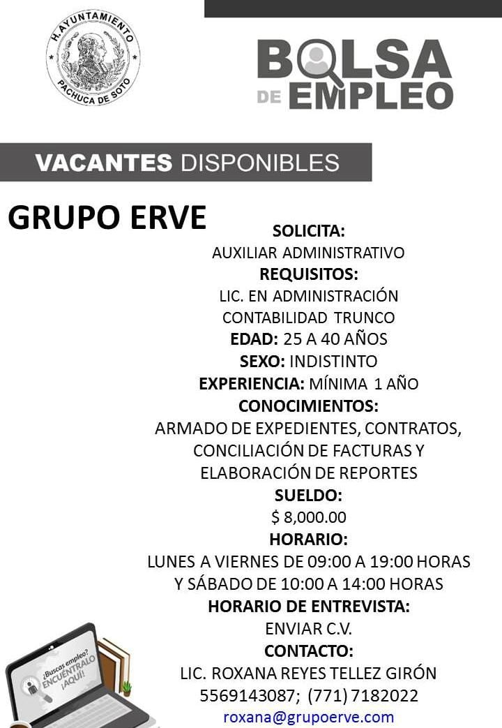 Ofrecen empleos en Pachuca con sueldos de hasta $12,000