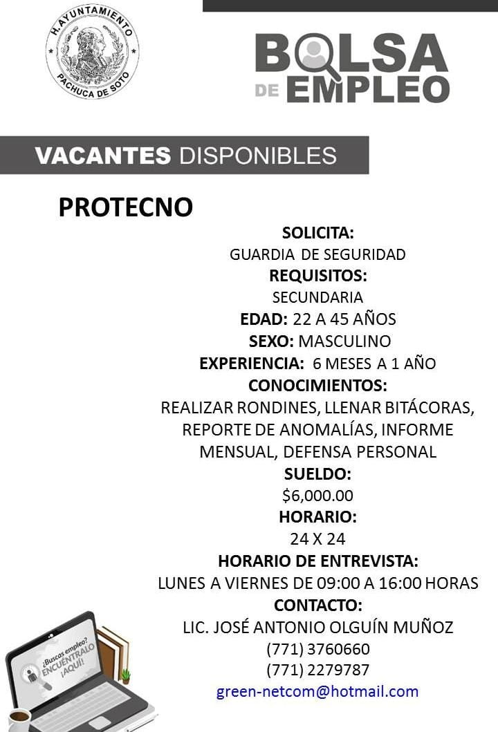 Ofrecen empleos en Pachuca con sueldos de hasta 27 mil pesos