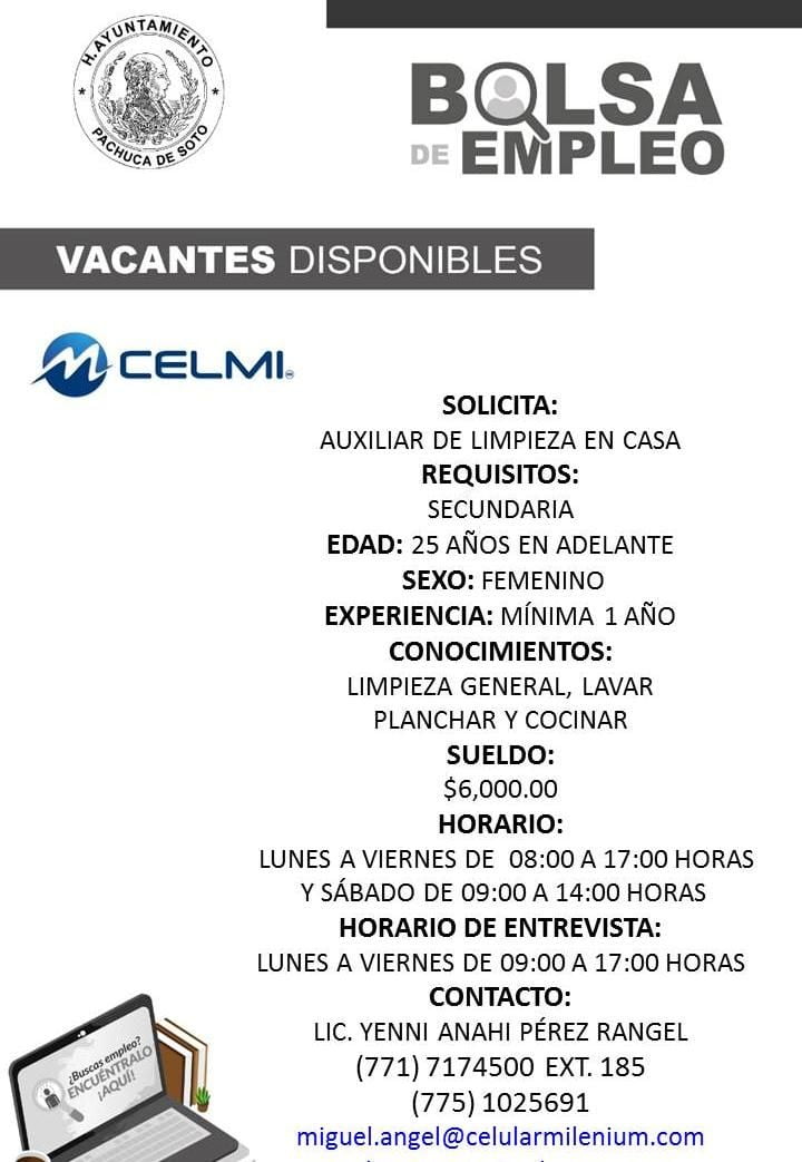 Ofrecen empleos en Pachuca con sueldos de hasta $12,000