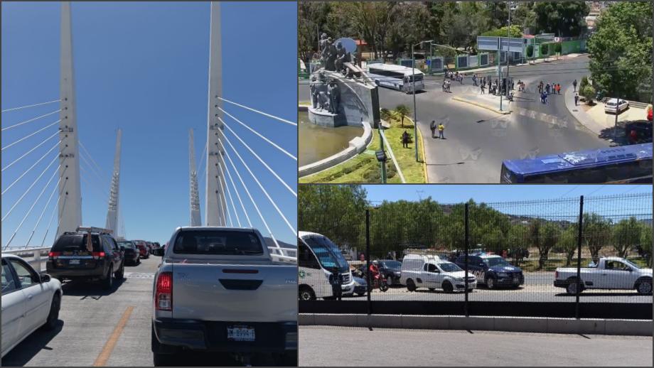 Caos en Pachuca por bloqueos de manifestantes; estas son las vialidades cerradas