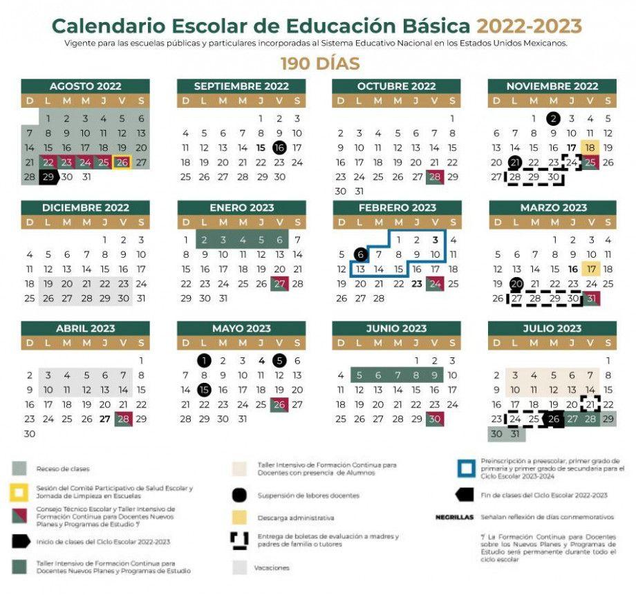 ¡Ya vienen las clases! Este es el calendario oficial del ciclo escolar 2022-2023